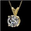 Image 2 : 1.26 ctw H-SI/I Diamond Necklace 10K Yellow Gold - REF-270F2N - SKU:36775