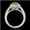 Image 2 : 1.55 ctw SI/I Fancy Intense Yellow Diamond Ring 10K White Gold - REF-130K9W - SKU:34245