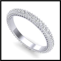 1.75 ctw VS/SI Diamond Art Deco Eternity Ring 18K White Gold - REF-149M3F - SKU:37211