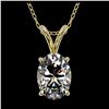Image 1 : 1 ctw VS/SI Oval Diamond Necklace 10K Yellow Gold - REF-292N5A - SKU:33194