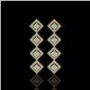 Image 1 : 4.01 ctw Princess Diamond Earrings 18K Yellow Gold - REF-346A3V - SKU:42973