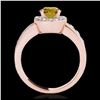 Image 2 : 2.1 ctw SI/I Fancy Intense Yellow Diamond Ring 10K Rose Gold - REF-231X2R - SKU:34548