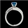 Image 2 : 1.15 ctw SI Fancy Blue Diamond Bypass Ring 10K White Gold - REF-111Y8X - SKU:35068