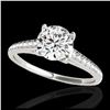 Image 1 : 1.50 ctw H-SI/I Diamond Solitaire Ring 10K White Gold - REF-160H5M - SKU:34844