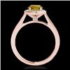 Image 2 : 1.93 ctw SI/I Fancy Intense Yellow Diamond Ring 10K Rose Gold - REF-231X8R - SKU:33525