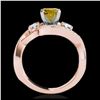 Image 2 : 1.76 ctw SI Intense Yellow Diamond Bypass Ring 10K Rose Gold - REF-216M8F - SKU:35044