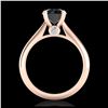 Image 3 : 1.60 ctw Fancy Black Diamond Art Deco Ring 18K Rose Gold - REF-100M2F - SKU:38214