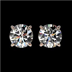 1.57 ctw H-SI/I Diamond Stud Earrings 10K Rose Gold - REF-183F2N - SKU:36607