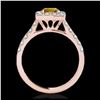 Image 2 : 2.5 ctw SI/I Fancy Intense Yellow Diamond Ring 10K Rose Gold - REF-265N9A - SKU:34149