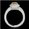 Image 2 : 1.40 ctw SI/I Fancy Intense Yellow Diamond Ring 10K White Gold - REF-200K5W - SKU:34349