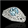 Image 1 : 1.36 ctw SI Blue Diamond Solitaire Ring 10K White Gold - REF-129R5K - SKU:34716