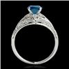 Image 2 : 1.36 ctw SI Blue Diamond Solitaire Ring 10K White Gold - REF-129R5K - SKU:34716