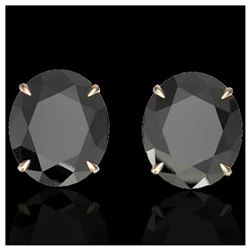18 ctw Black VS/SI Diamond Stud Earrings 14K Rose Gold - REF-381R8K - SKU:21694