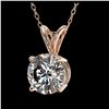 Image 2 : 1.04 ctw H-SI/I Diamond Necklace 10K Rose Gold - REF-180Y2X - SKU:36751
