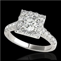 2.5 ctw H-SI/I Diamond Solitaire Halo Ring 10K White Gold - REF-289M4F - SKU:34141