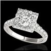 Image 1 : 2.5 ctw H-SI/I Diamond Solitaire Halo Ring 10K White Gold - REF-289M4F - SKU:34141