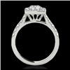 Image 2 : 2.5 ctw H-SI/I Diamond Solitaire Halo Ring 10K White Gold - REF-289M4F - SKU:34141