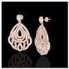 Image 2 : 3 ctw VS/SI Diamond Earrings 14K Rose Gold - REF-256M9F - SKU:21146