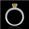 Image 2 : 1.75 ctw SI Intense Yellow Diamond Bypass Ring 10K White Gold - REF-211M4F - SKU:35132