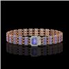 Image 1 : 24.18 ctw Tanzanite & Diamond Bracelet 14K Rose Gold - REF-299V3Y - SKU:45945