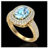 Image 2 : 3.50 ctw Topaz & VS/SI Diamond Ring 10K Yellow Gold - REF-94M9F - SKU:20710