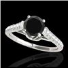 Image 1 : 1.46 ctw VS Black Diamond Solitaire Ring 10K White Gold - REF-47X3R - SKU:34964