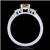 Image 3 : 1 ctw Intense Yellow Diamond Ring 18K White Gold - REF-200F2N - SKU:37595