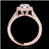 Image 2 : 1.80 ctw H-SI/I Diamond Solitaire Halo Ring 10K Rose Gold - REF-193Y6X - SKU:34061