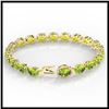 Image 3 : 19.25 ctw Peridot & VS/SI Diamond Bracelet 14K Yellow Gold - REF-147R3K - SKU:40240