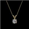 Image 3 : 0.51 ctw H-SI/I Diamond Solitaire Necklace 10K Yellow Gold - REF-58K5W - SKU:36719