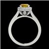 Image 2 : 1.55 ctw SI/I Fancy Intense Yellow Diamond Ring 10K White Gold - REF-175M9F - SKU:33533