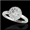 Image 1 : 1.43 ctw H-SI/I Diamond Solitaire Halo Ring 10K White Gold - REF-197V7Y - SKU:33661