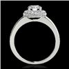 Image 2 : 1.43 ctw H-SI/I Diamond Solitaire Halo Ring 10K White Gold - REF-197V7Y - SKU:33661