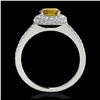 Image 2 : 1.60 ctw SI/I Fancy Intense Yellow Diamond Ring 10K White Gold - REF-203V2Y - SKU:33677