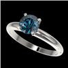 Image 1 : 1.25 ctw Intense Blue Diamond Ring 10K White Gold - REF-147M7F - SKU:32909