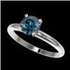 Image 1 : 1.05 ctw Intense Blue Diamond Ring 10K White Gold - REF-112F5N - SKU:36414
