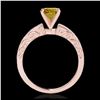 Image 2 : 1.43 ctw SI Intense Yellow Diamond Ring 10K Rose Gold - REF-229M3F - SKU:34620