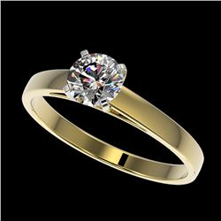 0.76 ctw H-SI/I Diamond Ring 10K Yellow Gold - REF-97F5N - SKU:36478