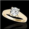 Image 1 : 1.50 ctw H-SI/I Diamond Solitaire Ring 10K Yellow Gold - REF-327V3Y - SKU:35536