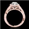 Image 2 : 2 ctw H-SI/I Diamond Solitaire Halo Ring 10K Rose Gold - REF-259X3R - SKU:33317