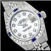 Image 1 : Rolex Men's Stainless Steel, QuickSet, Diam Dial & Diam/Sapphire Bezel - REF-521W7H