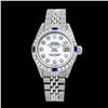 Image 2 : Rolex Men's Stainless Steel, QuickSet, Diam Dial & Diam/Sapphire Bezel - REF-521W7H