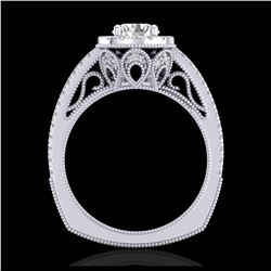 1.55 ctw VS/SI Diamond Solitaire Art Deco Ring 18K White Gold - REF-263H6M - SKU:37115