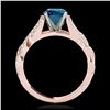 Image 2 : 1.50 ctw SI Fancy Blue Diamond Solitaire Ring 10K Rose Gold - REF-135H2M - SKU:35220