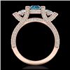 Image 3 : 2.3 ctw Fancy Intense Blue Diamond Ring 18K Rose Gold - REF-236F4N - SKU:37643