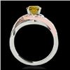 Image 2 : 1.30 ctw SI Intense Diamond Bypass Solitaire Ring 10K White & Rose Gold - REF-133K6W - SKU:35084