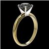 Image 3 : 2.09 ctw Fancy Black Diamond Solitaire Ring 10K Yellow Gold - REF-58N5A - SKU:36454
