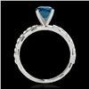 Image 2 : 1.40 ctw SI Fancy Blue Diamond Solitaire Ring 10K White Gold - REF-117X3R - SKU:34876