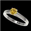 Image 1 : 0.50 ctw Intense Yellow Diamond Ring 10K White Gold - REF-73H5M - SKU:32960