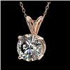 Image 2 : 1.25 ctw H-SI/I Diamond Necklace 10K Rose Gold - REF-270M2F - SKU:33202